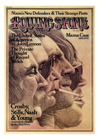 Crosby, Stills, Nash And Young, Rolling Stone No. 168, August 1974 by Dugard Stermer Pricing Limited Edition Print image