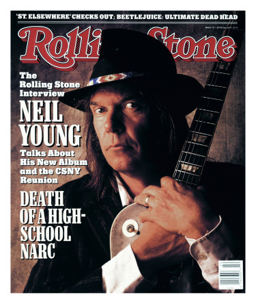 Neil Young , Rolling Stone No. 527, June 1988 by William Coupon Pricing Limited Edition Print image