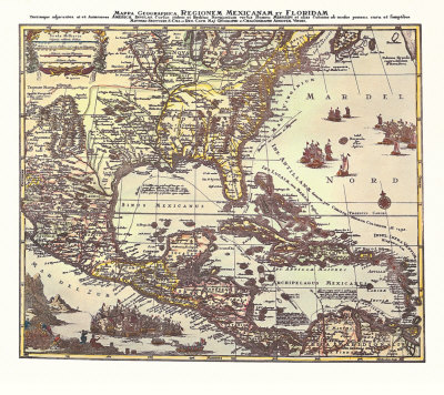 Map Of South Eastern America by Joan Blaeu Pricing Limited Edition Print image