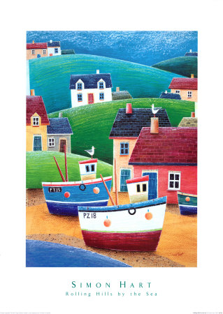 Rolling Hills By The Sea by Simon Hart Pricing Limited Edition Print image