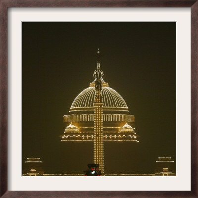 Presidential Palace Is Illuminated After The Beating The Retreat Ceremony by Mustafa Quraishi Pricing Limited Edition Print image