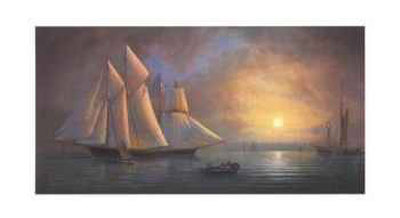 Moonlight At Sandy Hook (Signed) by Tim Thompson Pricing Limited Edition Print image