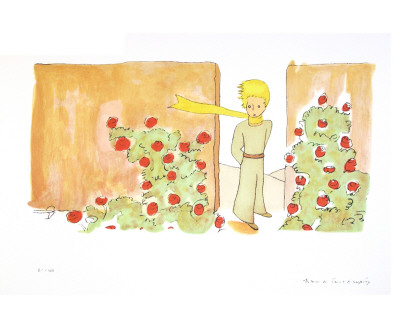 The Little Prince In The Rose Garden by Antoine De Saint Exupery Pricing Limited Edition Print image