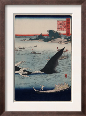 Whale Hunting At Goto In Hizen Province by Hiroshige Utagawa Pricing Limited Edition Print image
