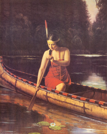 Maiden In Canoe by Larry Mcdonald Pricing Limited Edition Print image