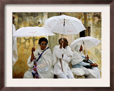 Ethiopian Orthodox Christians During The Holy Thursday Pontifical Mass, Jerusalem, Israel by Oded Balilty Pricing Limited Edition Print image