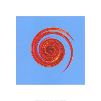 Whirl No. 3, Red On Sky Blue by Michael Banks Pricing Limited Edition Print image