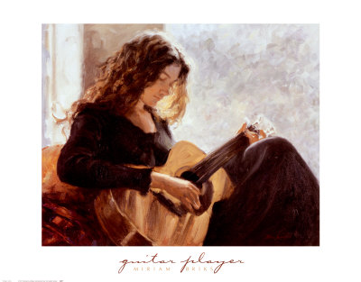 Guitar Player by Miriam Briks Pricing Limited Edition Print image
