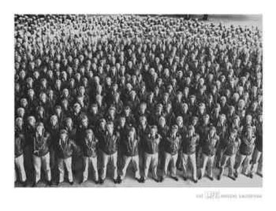 Lifer - Us Navy Pilot Cadets And Ground Crew In Formation, 1942 by Dmitri Kessel Pricing Limited Edition Print image