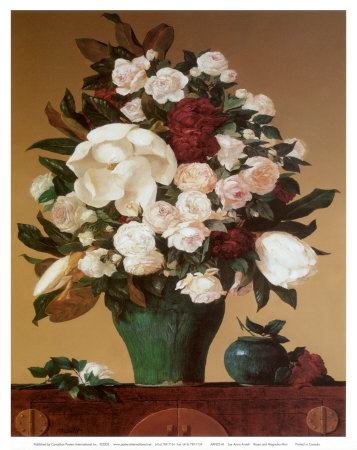 Roses And Magnolia by Joe Anna Arnett Pricing Limited Edition Print image
