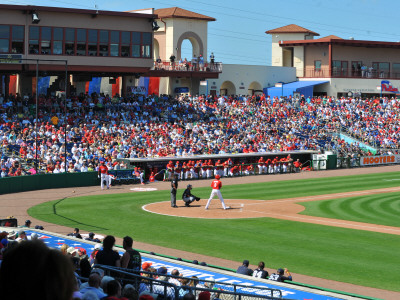 New York Yankees V Philadelphia Phillies, Clearwater, Fl - February 27: Domonic Brown by Al Messerschmidt Pricing Limited Edition Print image