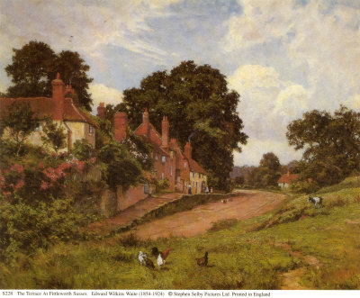 The Terrace At Fittleworth Sussex by Edward Wilkins Waite Pricing Limited Edition Print image
