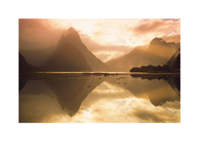 Mitre Peak At Sunset, Milford Sound, South Island, New Zealand by Dominic Webster Pricing Limited Edition Print image