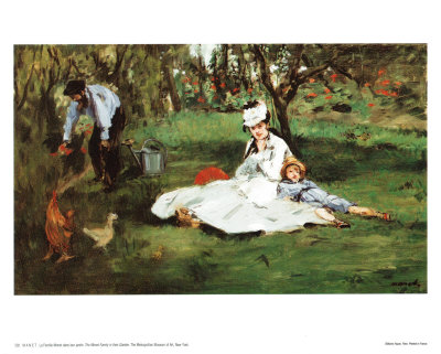 Monet Family Garden by Edouard Manet Pricing Limited Edition Print image