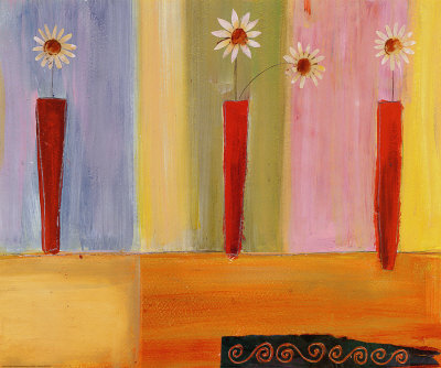 Daisies In Red by Sangita Pricing Limited Edition Print image