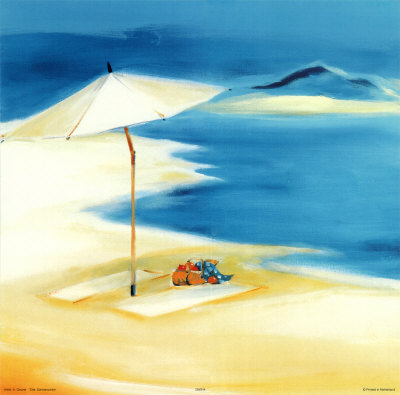 Beach Umbrella by Alfred Gockel Pricing Limited Edition Print image