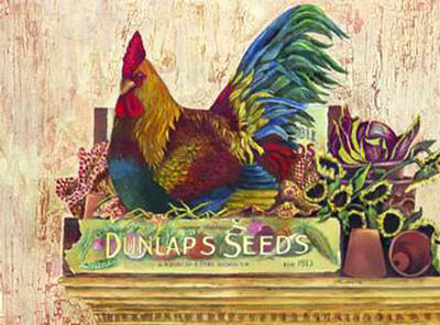 Dunlaps Seeds Rooster by Consuelo Gamboa Pricing Limited Edition Print image