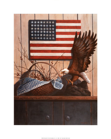Eagle And Basket With Berries by T. C. Chiu Pricing Limited Edition Print image