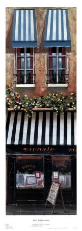 Green Striped Awning by Mark St. John Pricing Limited Edition Print image