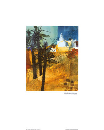 Church With Three Palms by Karlheinz Gross Pricing Limited Edition Print image