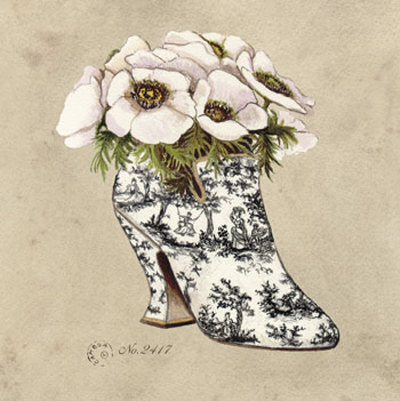 Black Toile Shoe by Consuelo Gamboa Pricing Limited Edition Print image