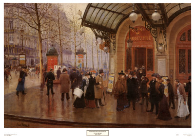 Outside The Vaudeville by Jean Béraud Pricing Limited Edition Print image