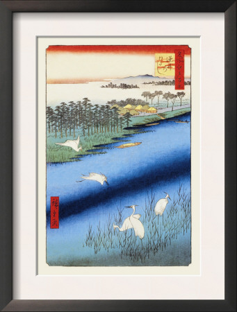 Cranes On The River by Ando Hiroshige Pricing Limited Edition Print image