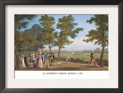 St. Stephen's Green, Dublin, 1796 by James Malton Pricing Limited Edition Print image