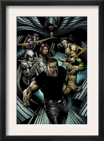 House Of M: Avengers #4 Group: Cage, Luke, Iron Fist, Cloak And Moon Knight by Mike Perkins Pricing Limited Edition Print image