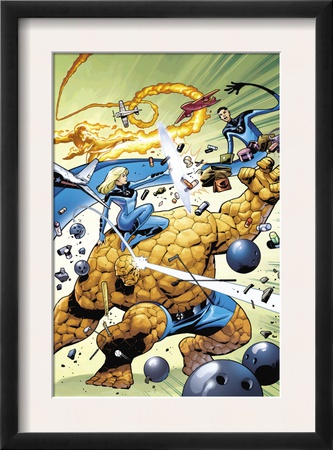 Marvel Adventures Fantastic Four #31 Cover: Thing And Invisible Woman by Leonard Kirk Pricing Limited Edition Print image