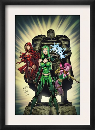 Exiles #2 Cover: Polaris, Scarlet Witch And Blink by Dave Bullock Pricing Limited Edition Print image