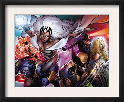 Astonishing X-Men #31 Cover: Storm, Wolverine, Beast, Armor, Emma Frost And Cyclops by Phil Jimenez Pricing Limited Edition Print image