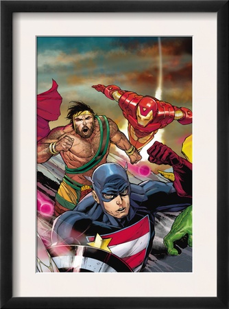 The Mighty Avengers #22 Cover: U.S. Agent, Hercules And Iron Man by Khoi Pham Pricing Limited Edition Print image