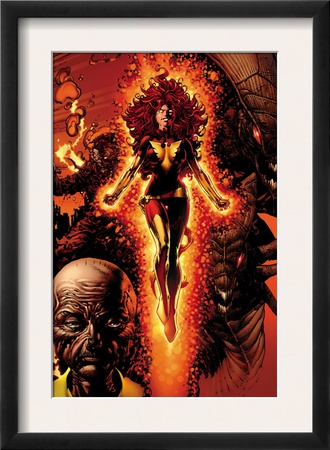 X-Men: Legacy #211 Cover: Dark Phoenix, Brood, Nova And Cassandra by David Finch Pricing Limited Edition Print image