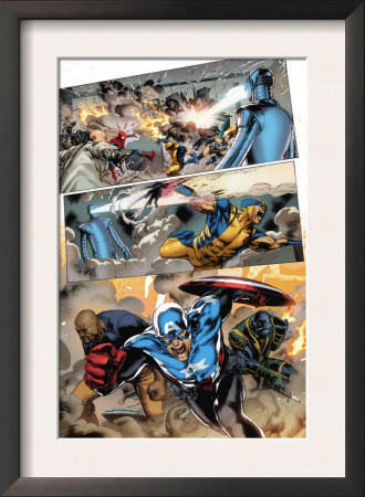 Agents Of Atlas #5 Group: Cage, Luke, Ronnin And Captain America by Carlo Pagulayan Pricing Limited Edition Print image
