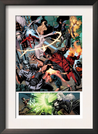 Dark Avengers #7 Group: Wolverine, Dagger, Avalanche And Weapon Omega by Luke Ross Pricing Limited Edition Print image