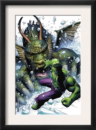 Hulk Vs. Fin Fang Foom #1 Cover: Hulk And Fin Fang Foom by Jim Cheung Pricing Limited Edition Print image