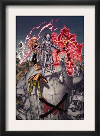 Nation X #3 Cover: Magik, Danger, Armor And Anole by Dustin Weaver Pricing Limited Edition Print image
