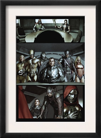 Dark Reign: The Cabal #1 Group: Osborn, Norman, Hawkeye, Wolverine, Sentry And Ms. Marvel by Adi Granov Pricing Limited Edition Print image