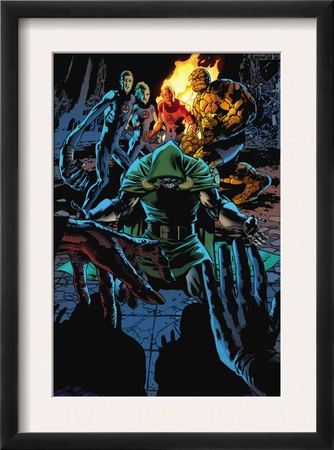 Fantastic Four #566 Cover: Dr. Doom, Thing, Invisible Woman, Human Torch And Mr. Fantastic by Bryan Hitch Pricing Limited Edition Print image
