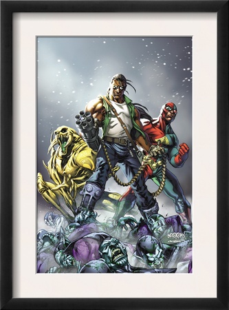 Avengers: The Initiative #16 Cover: 3-D Man, Ryder And Riot by Mark Brooks Pricing Limited Edition Print image