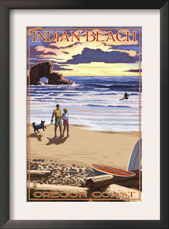 Indian Beach, Oregon Coast Scene, C.2009 by Lantern Press Pricing Limited Edition Print image