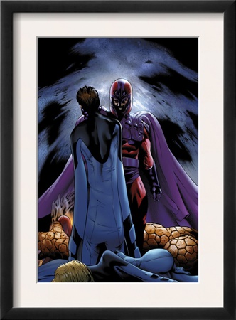 Ultimate Fantastic Four #22 Cover: Magneto And Mr. Fantastic by Greg Land Pricing Limited Edition Print image