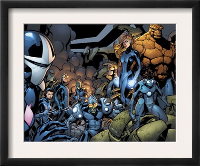 Marvel Team-Up #18 Group: Mutant 2099, Thing, Dagger, Speedball, X-23 And Gravity by Paco Medina Pricing Limited Edition Print image