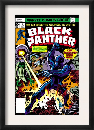 Black Panther #2 Cover: Black Panther, Princess Zanda And Hatch-22 Charging by Jack Kirby Pricing Limited Edition Print image