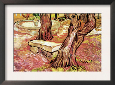 The Stone Bench In The Garden Of Saint-Paul Hospital by Vincent Van Gogh Pricing Limited Edition Print image
