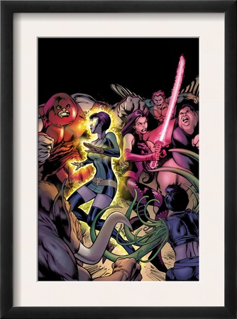 Uncanny X-Men #463 Cover: Marvel Girl, Psylocke, Juggernaut, Blob, Banshee And Callisto Crouching by Alan Davis Pricing Limited Edition Print image