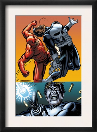 Daredevil Vs. Punisher #4 Cover: Daredevil And Punisher by Dave Lapham Pricing Limited Edition Print image