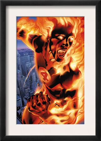 Ultimate Fantastic Four #3 Cover: Human Torch by Bryan Hitch Pricing Limited Edition Print image