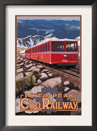 Pikes Peak Cog Railway - Swiss Locomotive, C.2008 by Lantern Press Pricing Limited Edition Print image